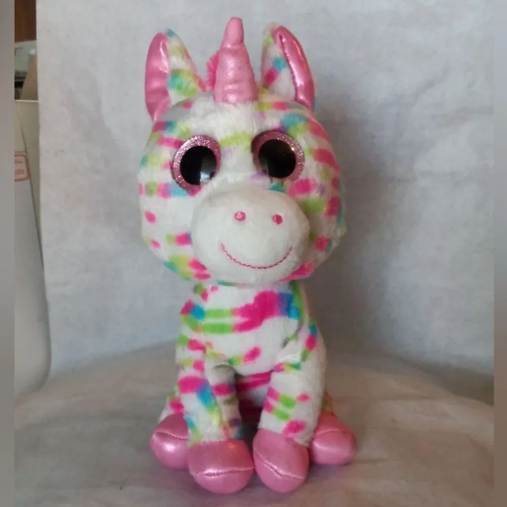 Hug Fun Big Eyed Unicorn Multi Colored 12-13" Plush